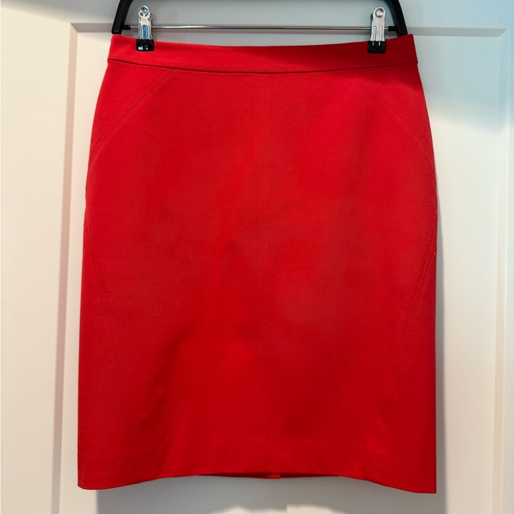 Ann Taylor Vibrant Red Pencil Skirt